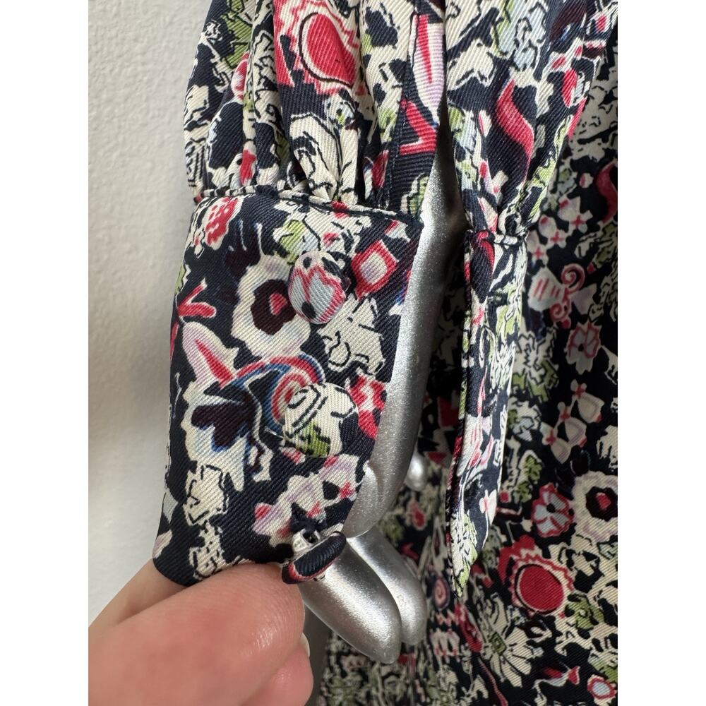 Cinq à Sept Midi Dress Womens 14 Floral Dainty Cocktail Elegant Feminine Multi - Picture 14 of 16